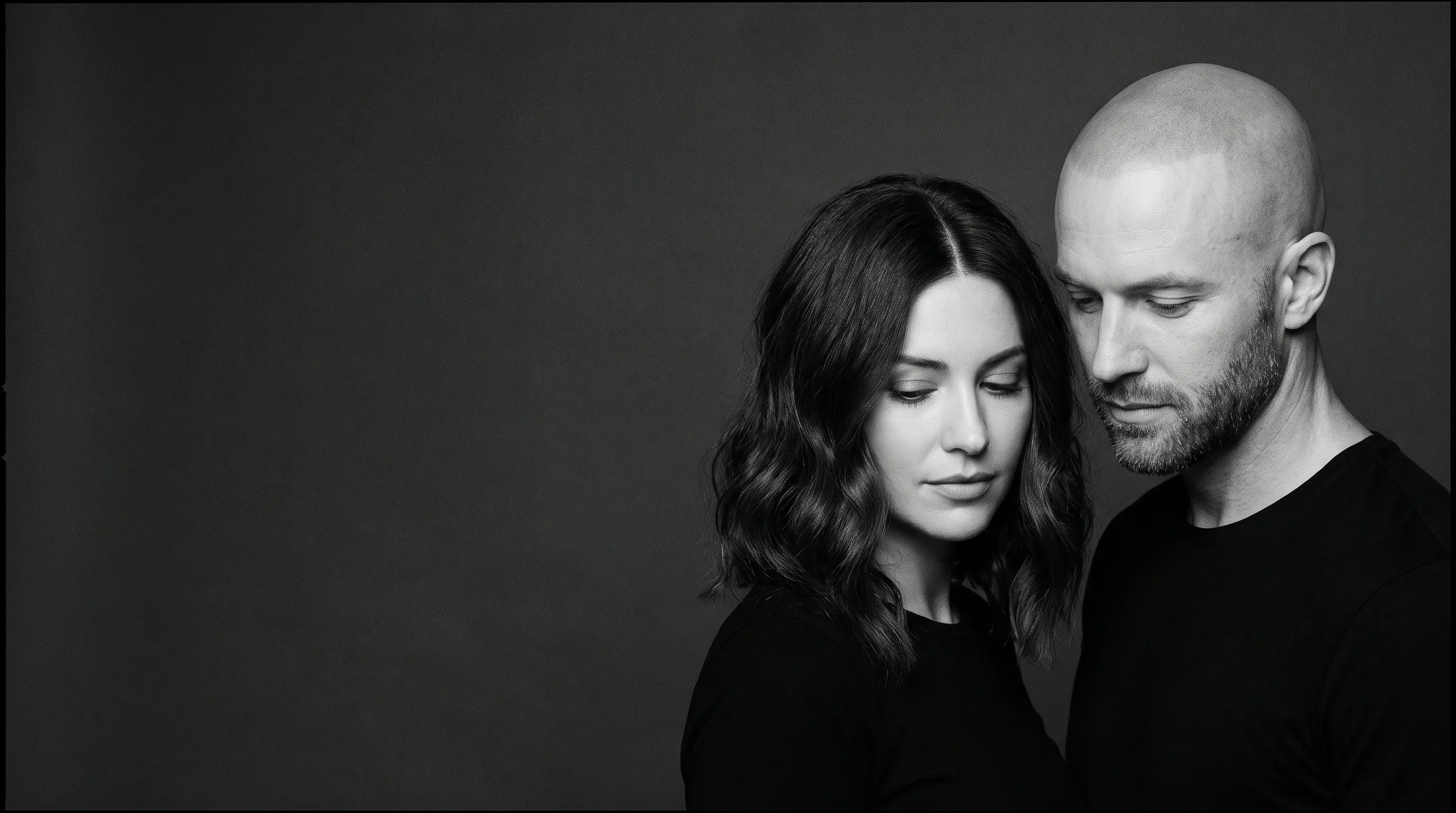 A man and a woman photographed at the San Diego SMP studio